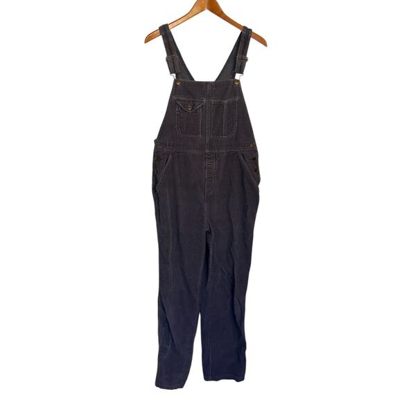 Not For Sale L.L. Bean Overalls Women 10 Gray Corduroy Gorpcore Bib Outdoor One - Picture 2 of 8